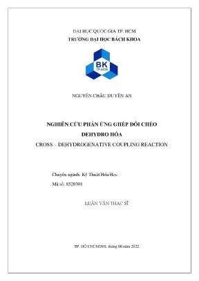 Luận văn thạc sĩ kỹ thuật hóa học nghiên cứu phản ứng ghép đôi chéo dehydro hóa