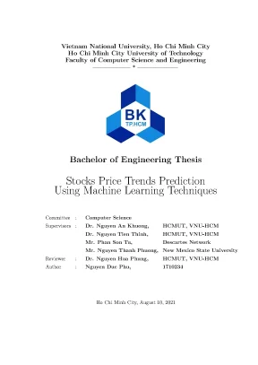 Luận văn tốt nghiệp khoa học máy tính stocks price trends prediction using machine learning techniques