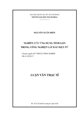 Luận văn thạc sĩ kỹ thuật công nghiệp nghiên cứu ứng dụng tinh gọn trong công nghiệp lắp ráp điện tử