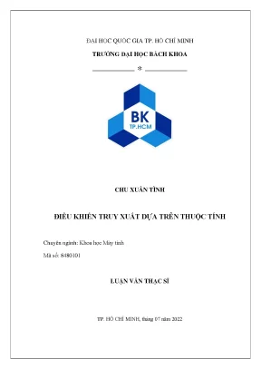 Luận văn thạc sĩ khoa học máy tính điều khiển truy xuất dựa trên thuộc tính