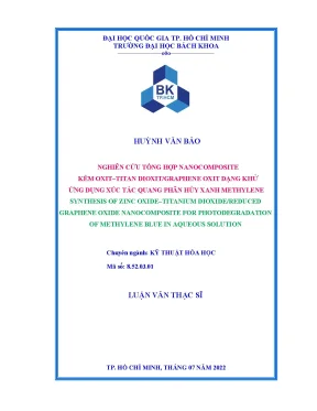 Luận văn thạc sĩ kỹ thuật hóa học nghiên cứu tổng hợp nanocomposite kẽm oxittitan dioxit