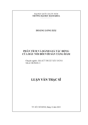 Luận văn thạc sĩ địa kỹ thuật xây dựng phân tích và đánh giá tác động của đẩy nổi đối với sàn tầng hầm