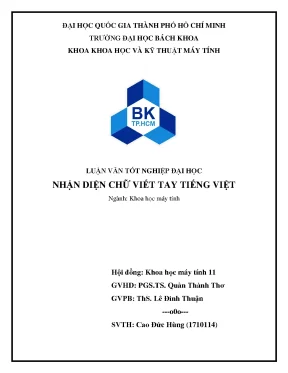 Luận văn tốt nghiệp khoa học máy tính nhận diện chữ viết tay tiếng việt