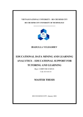 Luận văn thạc sĩ khoa học máy tính educational data mining and learning analyticseducational support for tutoring and learning