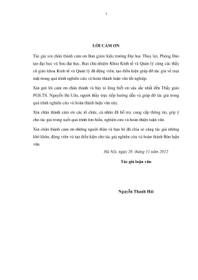 Luận văn thạc sĩ kinh tế tài nguyên thiên nhiên và môi trường nghiên cứu đề xuất một số biện pháp nâng cao hiệu quả các dự án đầu tư bất động sản ở tập đoàn hdb việt nam