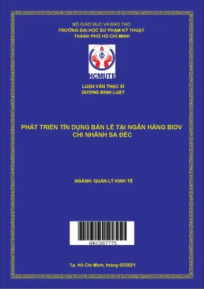 Luận văn thạc sĩ phát triển tín dụng bán lẻ tại ngân hàng bidv chi nhánh sa đéc