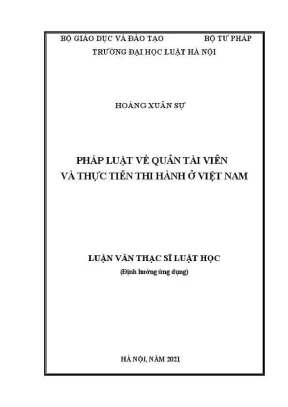 Luận văn thạc sĩ luật học pháp luật về quản tài viên và thực tiễn thi hành ở việt nam