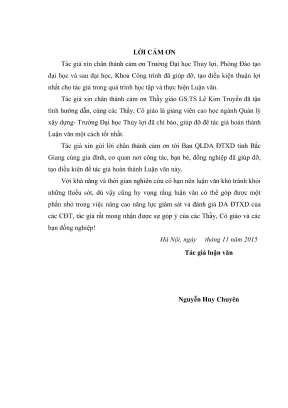 Luận văn thạc sĩ quản lý xây dựng nghiên cứu đề xuất một số giải pháp nâng cao năng lực giám sát và đánh giá dự án đầu tư xây dựng trên địa bàn tỉnh bắc giang