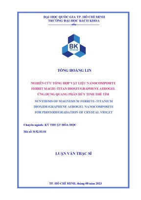 Luận văn thạc sĩ kỹ thuật hóa học nghiên cứu tổng hợp vật liệu nanocomposite ferrit magietitan dioxit