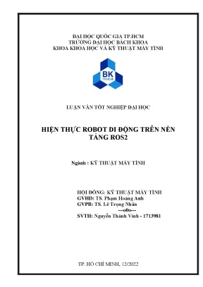 Luận văn tốt nghiệp kỹ thuật máy tính hiện thực robot di động trên nền tảng ros2