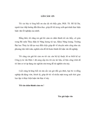 Luận văn thạc sĩ xây dựng công trình thủy nghiên cứu lựa chọn các thông số năng lượng của trạm thủy điện tích năng làm việc trong hệ thống điện lực