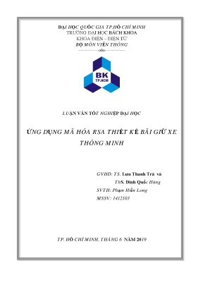 Luận văn tốt nghiệp đại học ứng dụng mã hóa rsa thiết kế bãi giữ xe thông minh trường đại học bách khoa tphcm
