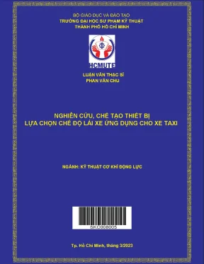 Luận văn thạc sĩ nghiên cứu chế tạo thiết bị lựa chọn chế độ lái xe ứng dụng cho xe taxi