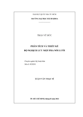 Luận văn thạc sĩ kỹ thuật điện phân tích và thiết kế bộ nghịch lưu một pha nối lưới