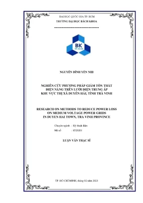 Luận văn thạc sĩ kỹ thuật điện nghiên cứu phương pháp giảm tổn thất điện năng trên lưới điện trung áp khu vực thị xã duyên hải tỉnh trà vinh