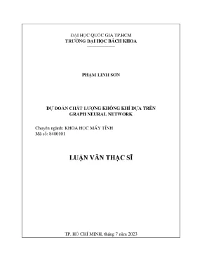 Luận văn thạc sĩ khoa học máy tính dự đoán chất lượng không khí dựa trên graph neural network