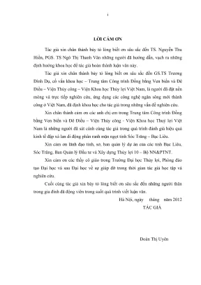 Luận văn thạc sĩ kinh tế tài nguyên thiên nhiên và môi trường đánh giá hiệu quả kinh tế đập xà lan di động phân ranh mặn ngọt tỉnh sóc trăng bạc liêu