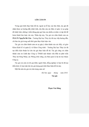 Luận văn thạc sĩ quản lý kinh tế giải pháp đảm bảo tiến độ công tác giải phóng mặt bằng trong thực hiện các dự án đầu tư xây dựng tại công ty đầu tư phát triển thủy lợi sông nhuệ