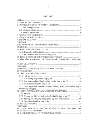 Luận văn thạc sĩ xây dựng công trình thủy nghiên cứu công nghệ bê tông tự lèn để thi công cánh tràn piano đập dâng văn phong tỉnh bình định