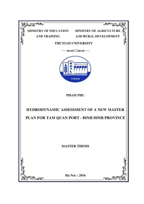 Luận văn thạc sĩ hydrodynamic assessment of a new master plan for tam quan port binh dinh province