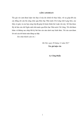 Luận văn thạc sĩ quản lý kinh tế hoàn thiện công tác kiểm soát chi thường xuyên ngân sách nhà nước qua kho bạc nhà nước chi lăng tỉnh lạng sơn