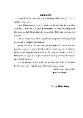Luận văn thạc sĩ quản lý xây dựng một số giải pháp tăng cường công tác quản lý chi phí sản xuất giảm giá thành sản phẩm trong hoạt động xây dựng công trình dân dụng của tổng công ty 36 bộ quốc phòng