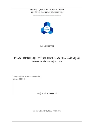 Luận văn thạc sĩ khoa học máy tính phân lớp dữ liệu chuỗi thời gian dựa vào mạng nơron tích chập cnn