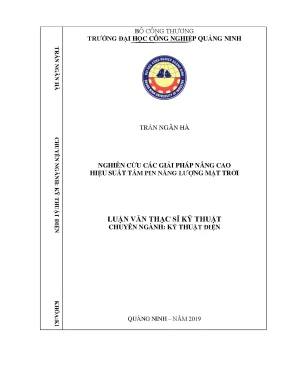 Luận văn thạc sĩ kỹ thuật điện nghiên cứu các giải pháp nâng cao hiệu suất tấm pin năng lượng mặt trời