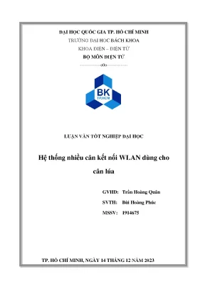 Luận văn tốt nghiệp đại học hệ thống nhiều cân kết nối wlan dùng cho cân lúa