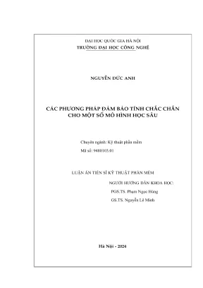 Luận văn các phương pháp đảm bảo tính chắc chắn cho một số mô hình học sâu