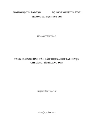 Luận văn thạc sĩ quản lý kinh tế tăng cường công tác bảo trợ xã hội tại huyện chi lăng tỉnh lạng sơn