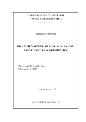 Luận văn thạc sĩ kỹ thuật xây dựng phân tích tấm phân lớp chức năng đa chiều bằng phương pháp đẳng hình học