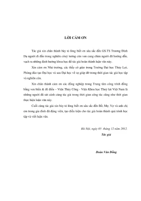 Luận văn thạc sĩ xây dựng công trình thủy nghiên cứu cửa van cung chìm phục vụ chống ngập úng khu vực thành phố hồ chí minh