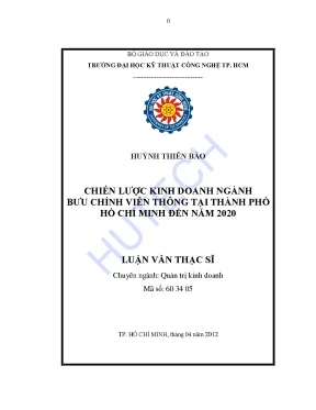 Luận văn thạc sĩ chiến lược kinh doanh nghành bưu chính viễn thông tại thành phố hồ chí mình đến năm 2020