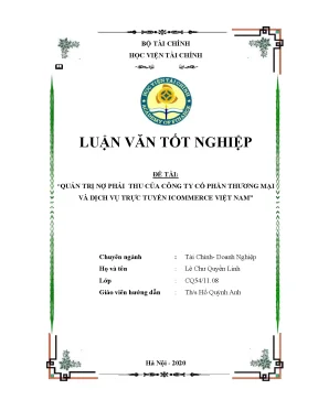Luận văn quản trị nợ phải thu tại công ty cổ phần thương mại và dịch vụ icommerce việt nam