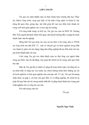 Luận văn thạc sĩ quản lý xây dựng nghiên cứu hoàn thiện quy trình giám sát để nâng cao quản lý chất lượng dự án trụ sở văn phòng idc