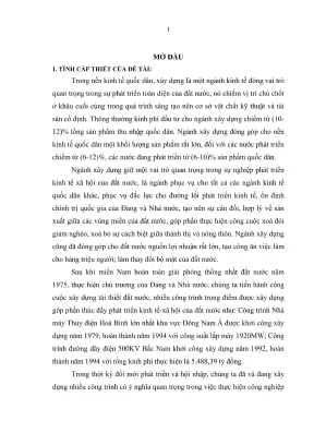 Luận văn thạc sĩ kinh tế tài nguyên thiên nhiên và môi trường nghiên cứu đề xuất giải pháp nâng cao hiệu quả các dự án đầu tư xây dựng sử dụng vốn ngân sách nhà nước trên địa bàn tỉnh ninh bình