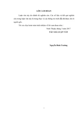 Luận văn thạc sĩ quản lý xây dựng giải pháp nâng cao chất lượng xây dựng công trình kênh tiếp nước nhiệt điện vĩnh tân tỉnh bình thuận