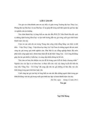 Luận văn thạc sĩ xây dựng công trình thủy nghiên cứu kết cấu và giải pháp thi công đê biển tuyến vũng tàu gò công bằng hệ cọc ly tâm và cọc xiên