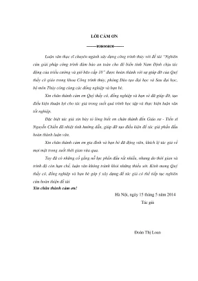 Luận văn thạc sĩ xây dựng công trình thủy nghiên cứu giải pháp công trình đảm bảo an toàn cho đê biển tỉnh nam định chịu tác động của triều cường và gió bão cấp 10