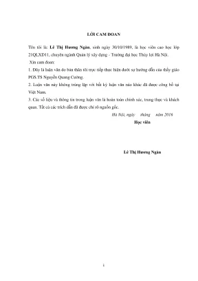 Luận văn thạc sĩ quản lý xây dựng nghiên cứu áp dụng hình thức tổng thầu epc đối với tiểu dự án trạm bơm cổ ngựa dự án adb5