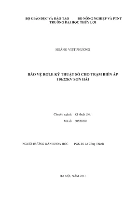 Luận văn thạc sĩ kỹ thuật bảo vệ rơle kỹ thuật số cho trạm biến áp 11022kv sơn hải