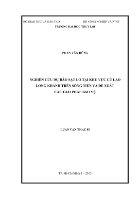 Luận văn thạc sĩ xây dựng công trình thủy nghiên cứu đề xuất giải pháp công trình phòng chống xói lở bờ biển khu vực cồn bửng huyện thanh phú tỉnh bến tre