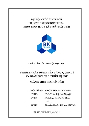 Luận văn tốt nghiệp khoa học máy tính beebee xây dựng nền tảng quản lý và giám sát các thiết bị iot