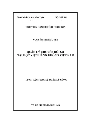 Luận văn thạc sĩ quản lý công quản lý chuyển đổi số tại học viện hàng không việt nam
