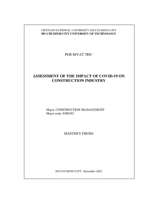 Luận văn thạc sĩ quản lý xây dựng assessment of the impact of covid19 on construction industry