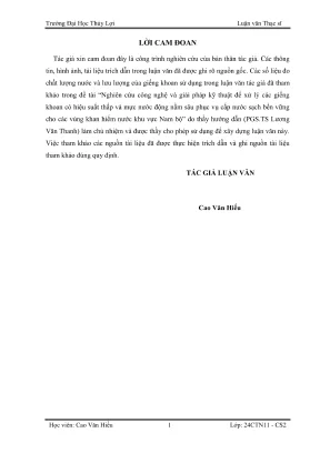 Luận văn thạc sĩ chuyên ngành kỹ thuật cơ sở hạ tầng nghiên cứu nguyên nhân gây suy thoái các giếng khoan khai thác nước ngầm trong vùng đá cứng nứt nẻ phục vụ cấp nước sinh hoạt địa bàn tỉnh bình phước và đề xuất các giải pháp phục hồi