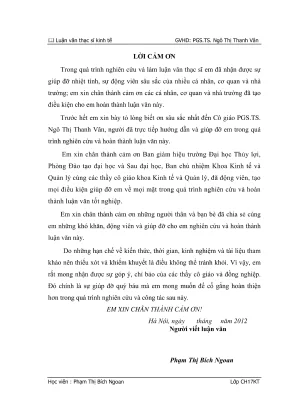 Luận văn thạc sĩ kinh tế tài nguyên thiên nhiên và môi trường phân cấp quản lý hệ thống công trình thủy lợi thành phố hải phòng