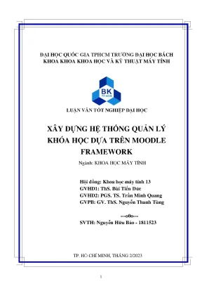 Luận văn tốt nghiệp khoa học máy tính xây dựng hệ thống quản lý khóa học dựa trên moodle framework