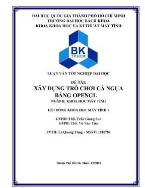 Luận văn tốt nghiệp khoa học máy tính xây dựng trò chơi cá ngựa bằng opengl